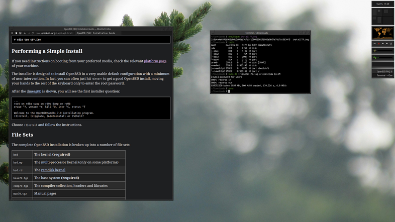 Fvwm3 Preview (fvwm-dark theme)