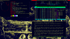 FreeBSD, DWM, fastfetch, htop, newsraft
