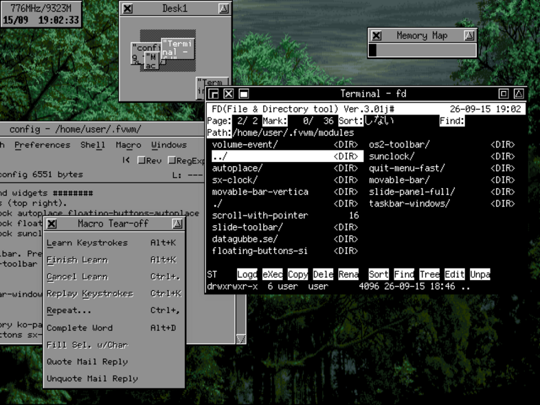 Fvwm3 Preview 2 (Ko-Window theme)